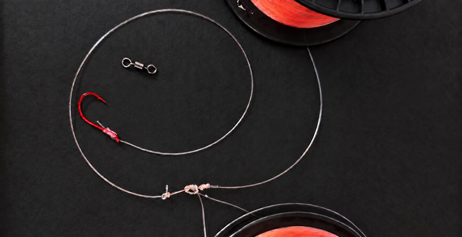 Single-Hook Rig with one snelled red octopus hook