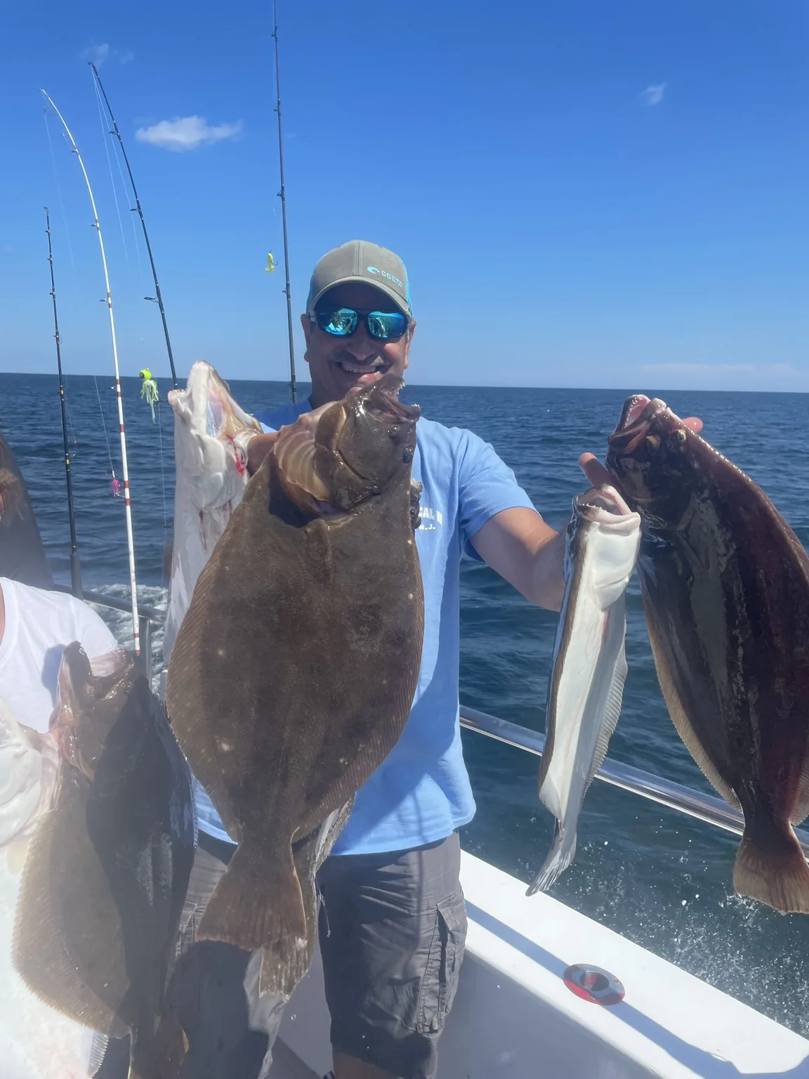 Fishing catch on a hand-tied rig