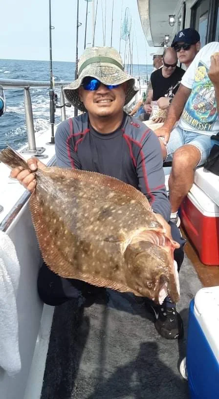 Fishing catch on a hand-tied rig