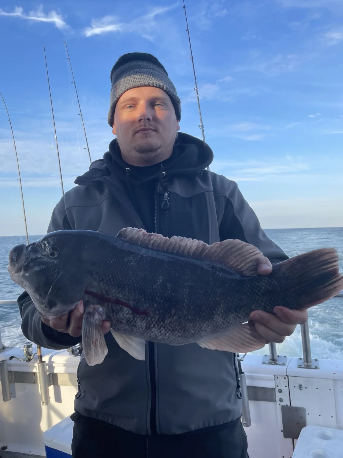 Fishing catch on a hand-tied rig
