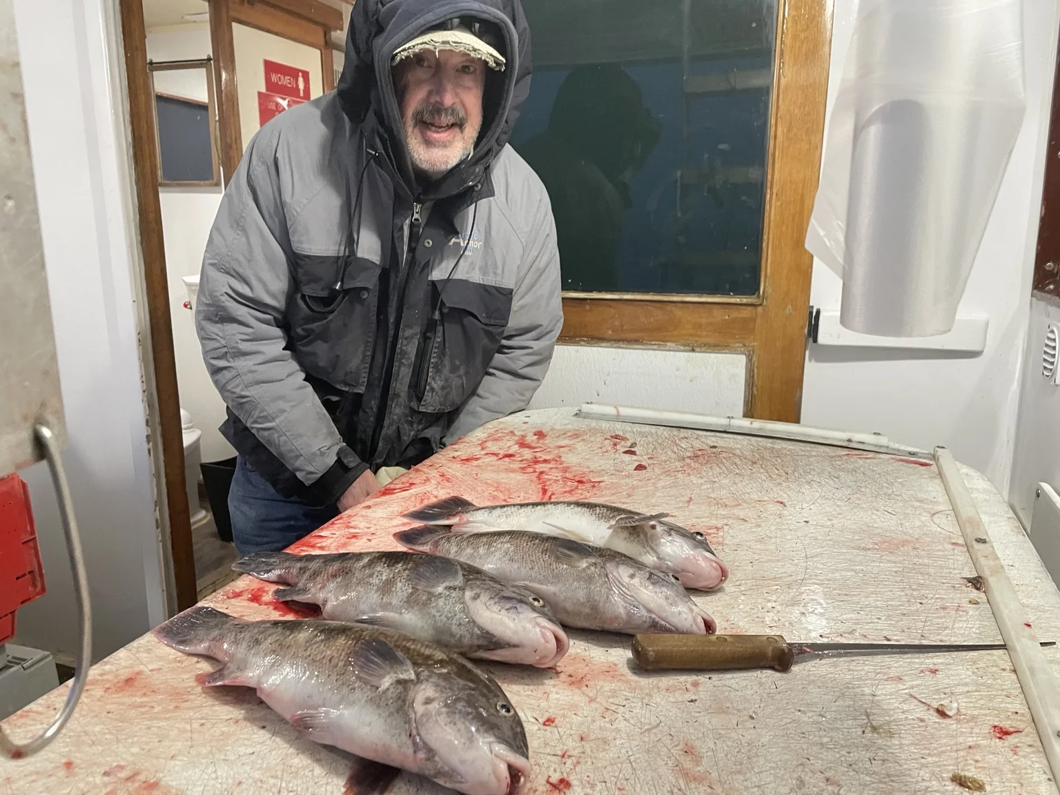 Fishing catch on a hand-tied rig