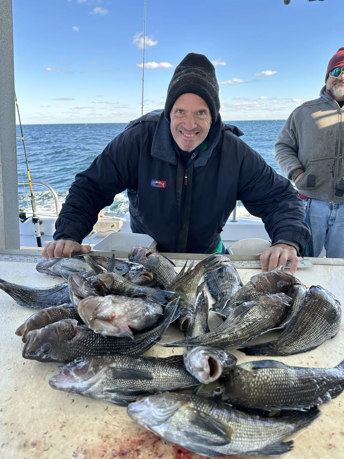 Fishing catch on a hand-tied rig