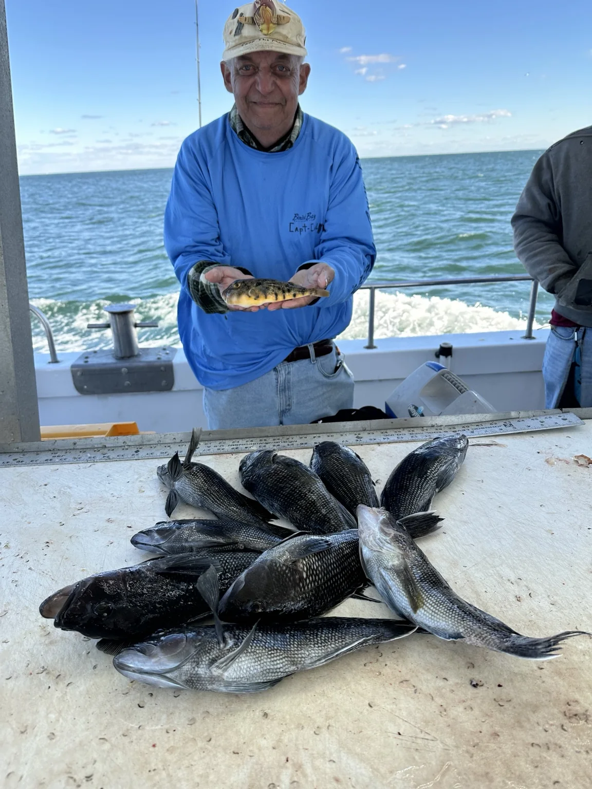 Fishing catch on a hand-tied rig