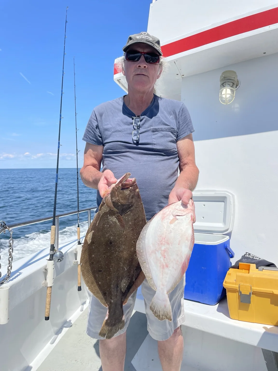 Fishing catch on a hand-tied rig
