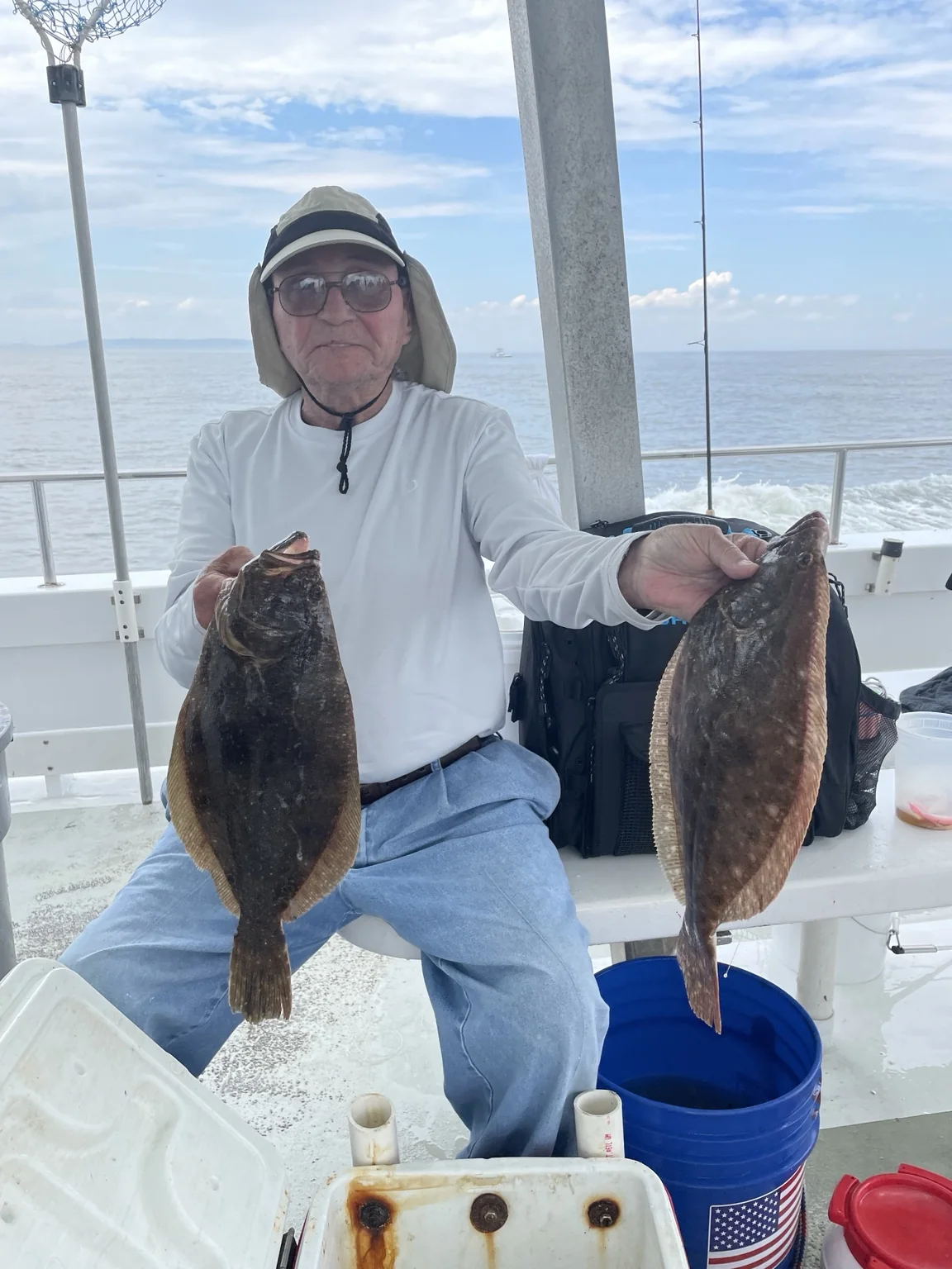 Fishing catch on a hand-tied rig
