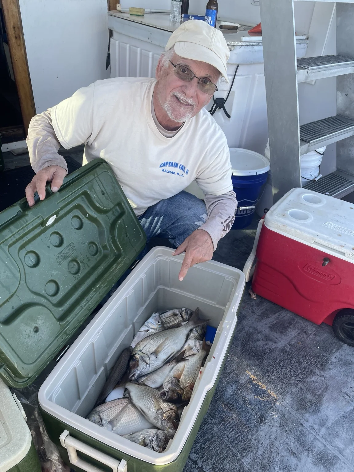 Fishing catch on a hand-tied rig