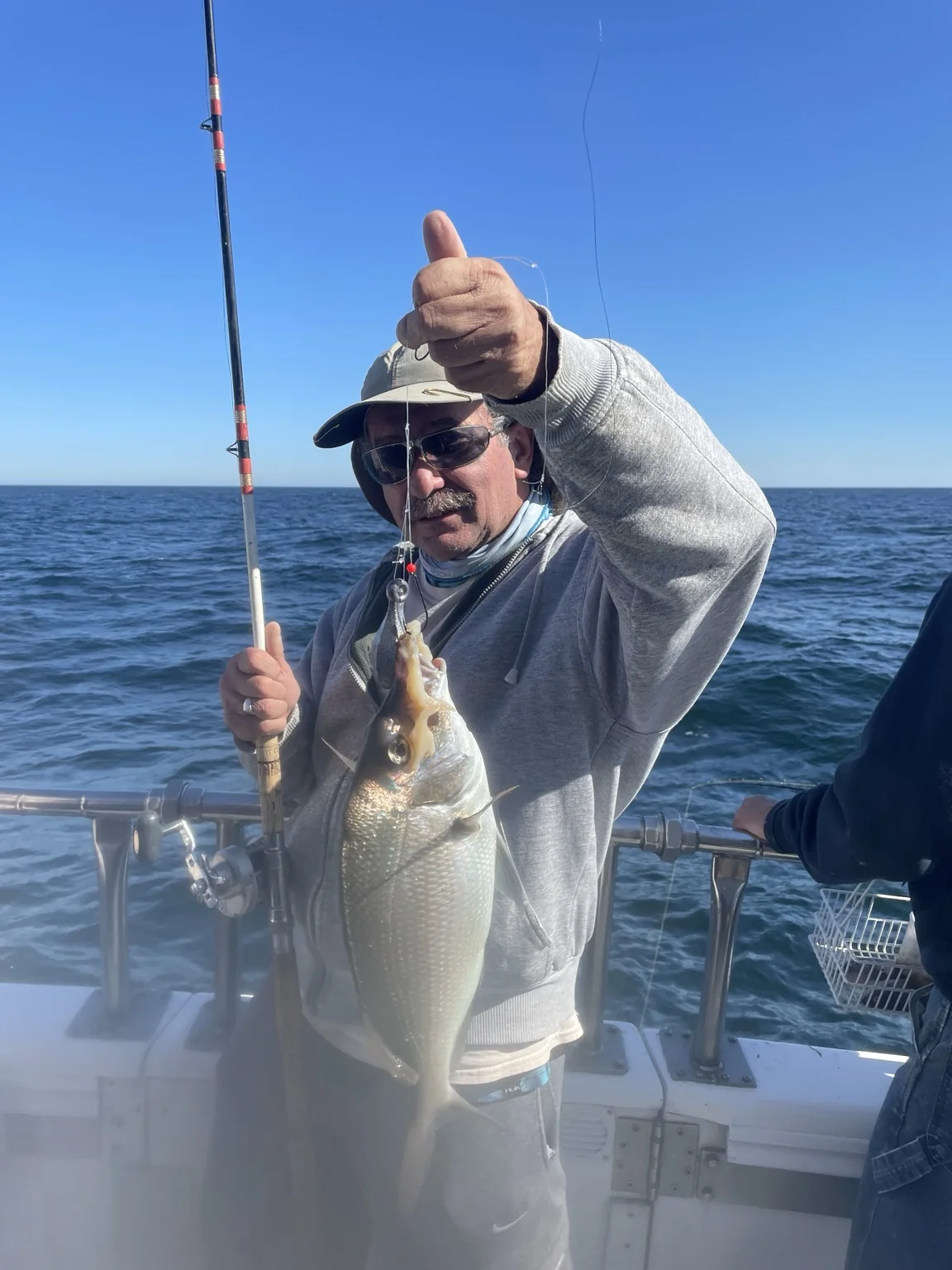 Fishing catch on a hand-tied rig
