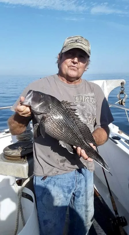 Fishing catch on a hand-tied rig