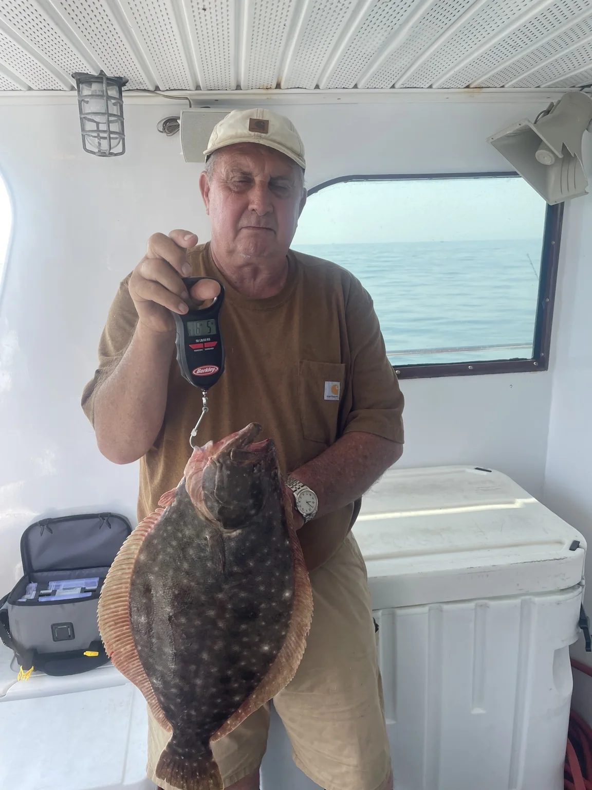 Fishing catch on a hand-tied rig
