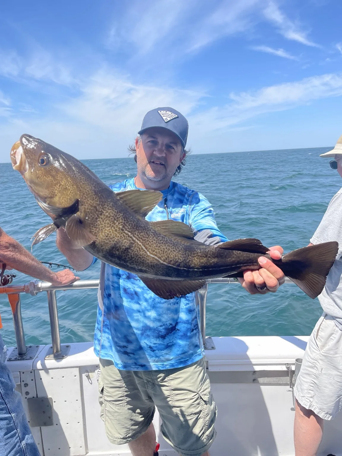 Fishing catch on a hand-tied rig