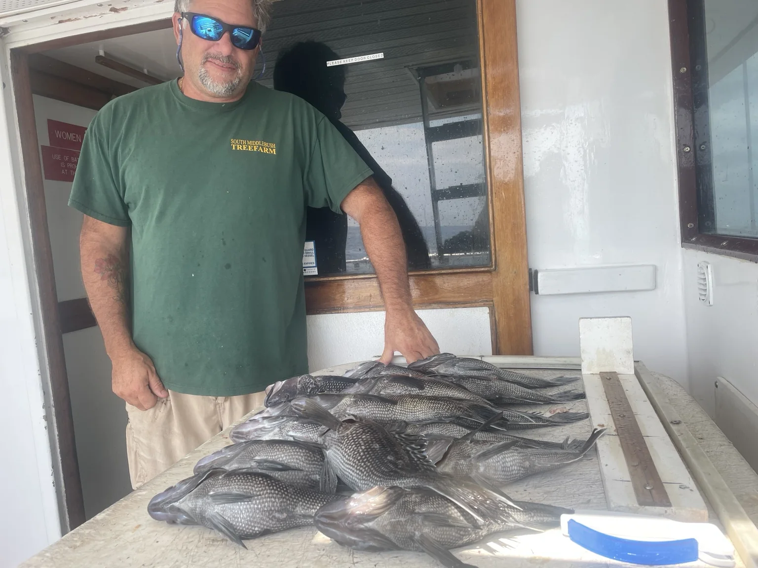 Fishing catch on a hand-tied rig