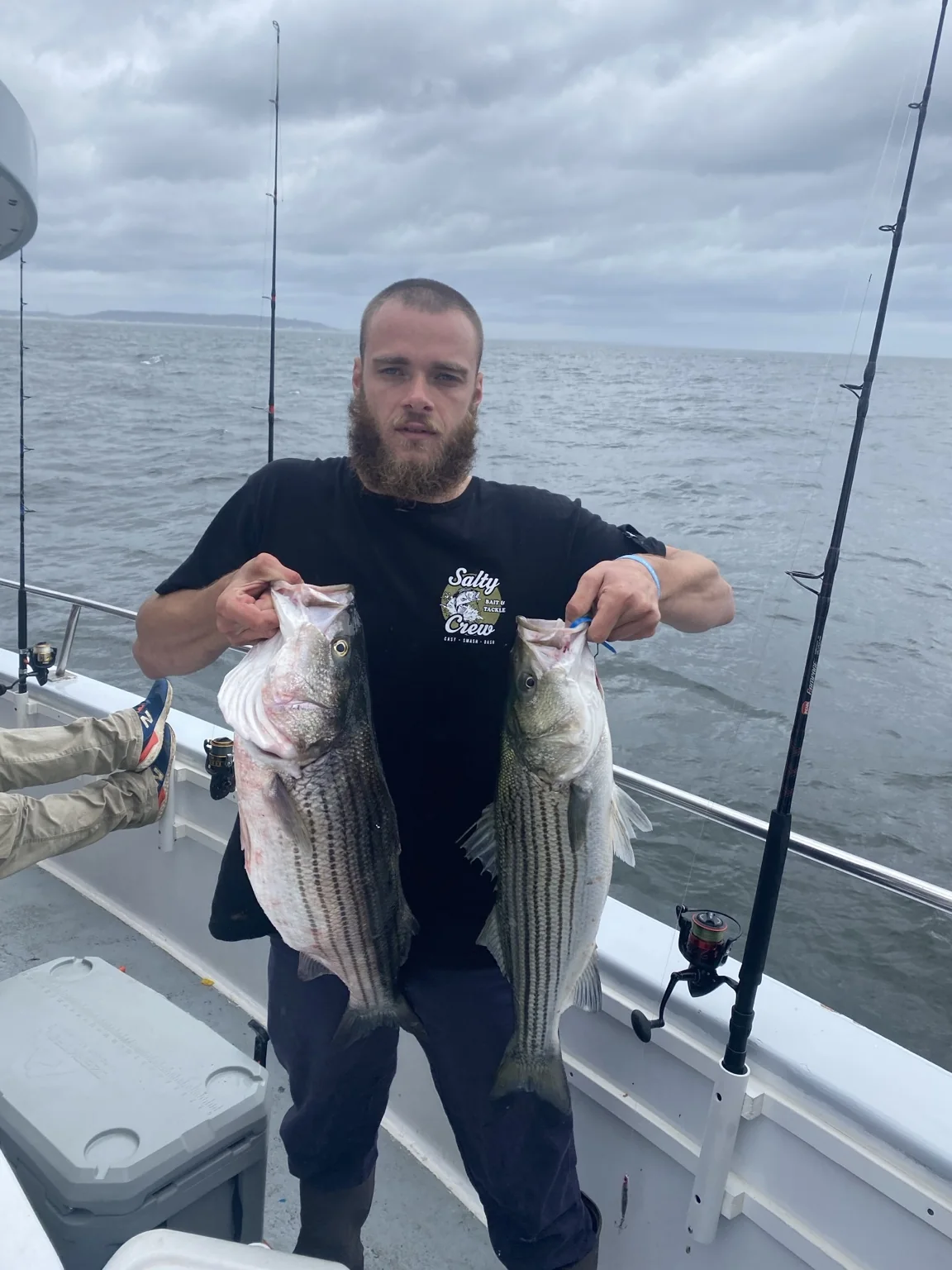 Fishing catch on a hand-tied rig