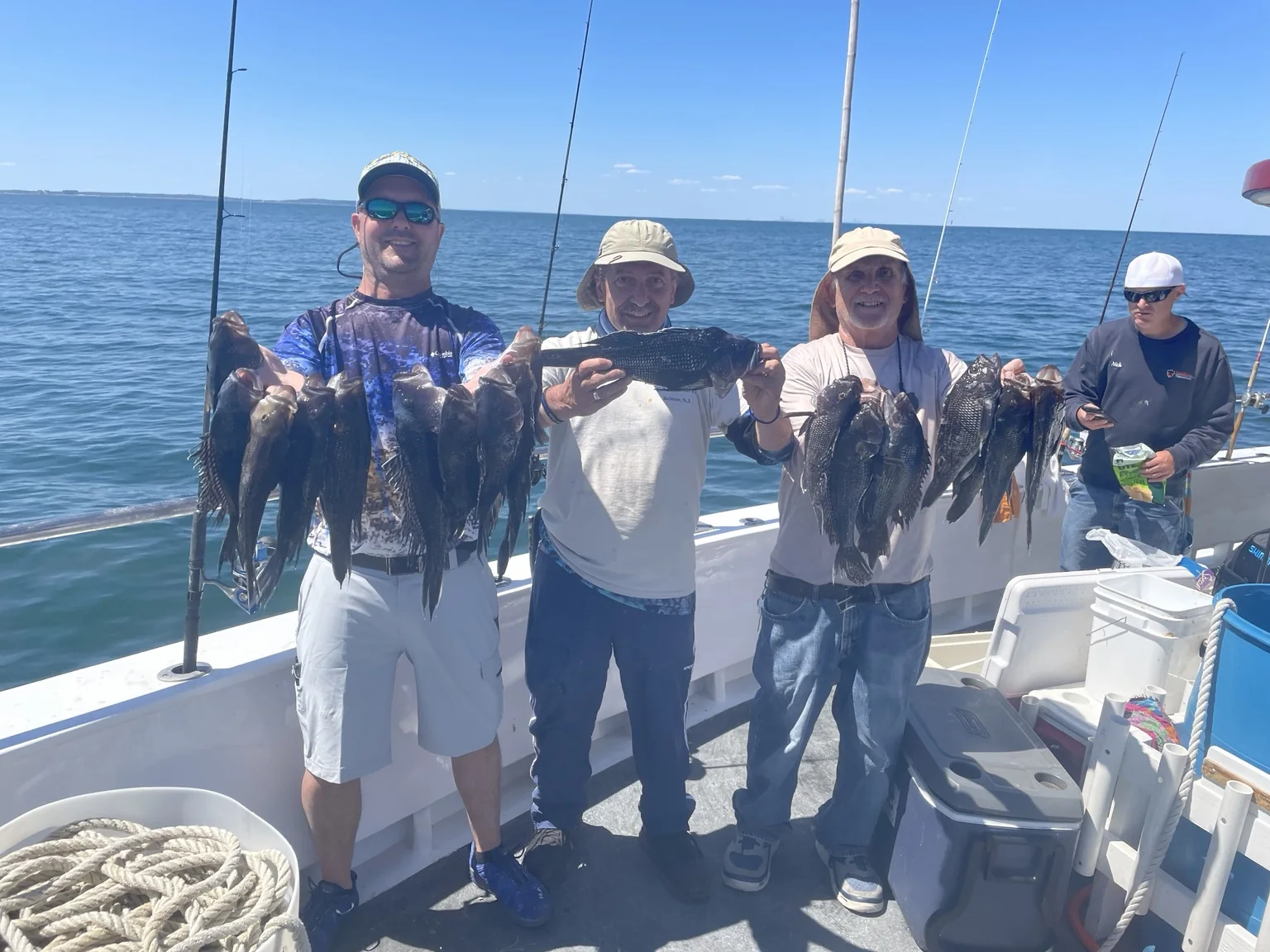 Fishing catch on a hand-tied rig