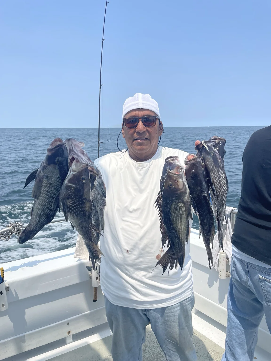 Fishing catch on a hand-tied rig