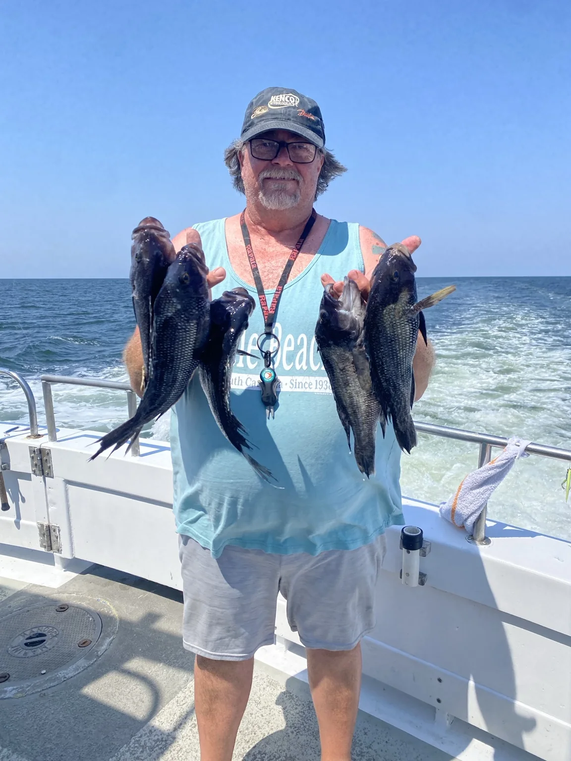 Fishing catch on a hand-tied rig